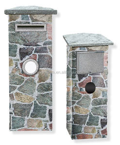 Boîtes aux lettres extérieures autoportantes, boîte aux lettres en <span class=keywords><strong>pierre</strong></span> de Culture en ciment naturel étanche pour le jardin - Product Image 5