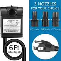 Meilleur Vendeur 290GPH,1100 l/h ,16W Pompe À Eau Submersible Aquarium Fontaine Étang Cascade Pompe