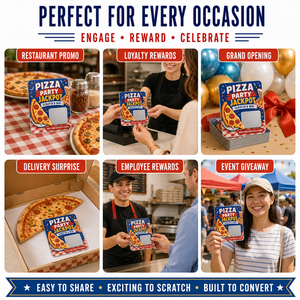 Cartes à gratter personnalisées pour pizzas avec impression de données variables sécurisées, coupons de jackpot pour promotions à emporter et récompenses de fidélité client - Product Image 6