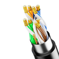 Kabel Patch Ethernet Cat5e STP FTP 26AWG Tembaga Murni RJ45 8P8C Kabel Jaringan LAN 3M-10M OEM ODM RoHS