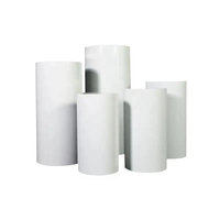 Ensemble de 5 socles cylindriques en fer blanc, supports de présentation pour la décoration de table de dessert de mariage