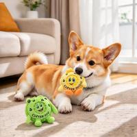 Jouet à mâcher interactif pour chien en peluche animale de dessin animé avec visage TPR résistant aux morsures et expressif, pour petits et moyens chiens