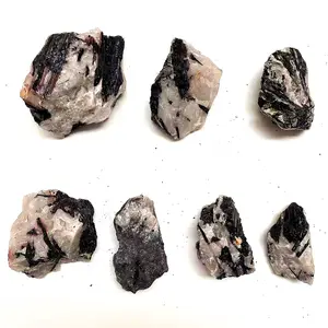 Natürliche Energie Rohkristall Mineral Exemplar schwarz Turmalin roher Stein für Gesundheit Dekoration