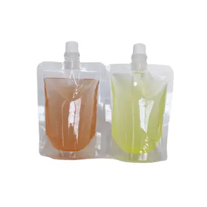 Custom Printed Transparent Doypack Stand Up Pouch With Spout