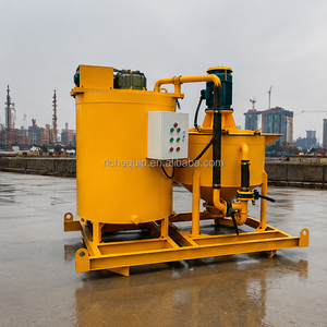 สถานีปั๊มผสมปูนฉาบ RMA400-700E แบบถังคู่ พร้อมมอเตอร์ไฟฟ้า สำหรับงานฉีดปูนซีเมนต์ ติดตั้งบนแท่นเคลื่อนที่ สำหรับงานฐานราก อุโมงค์ และงานเหมือง - Product Image 4
