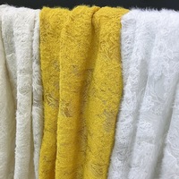 Tissu en maille florale respirant, soluble dans l'eau, 100% coton, dentelle pour robe brodée ou hawaïenne, tissu en coton pour broderie