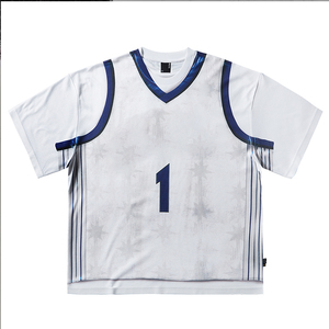 Camiseta de Hombre de Alta Calidad, Casual, Tejida, Resistente, Transpirable, de Manga Corta, Cuello Redondo, Holgada, de Poliéster Sublimado - Product Image 1