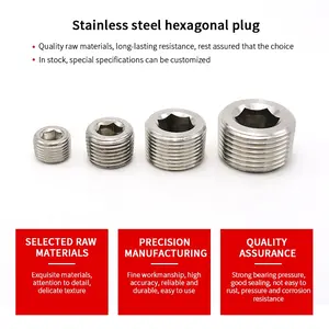 Pipe Fittings In China Stainless Steel Hexagon Plug Stainless Steel Pipe Fitting