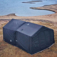 Tente gonflable portable en coton pour l'extérieur, grande capacité, avec auvent, pour le camping, prix direct usine