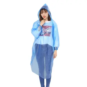 Stay Protected with Maximum Coverage - new design PE plastic waterproof rain coat disposable raincoat for adult