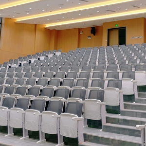 Cadeira de Auditório Moderna em Aço e Plástico com Design Ecológico para Mobiliário Escolar - Product Image 1