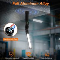 Tragbare 2er-Packung Typ-C Wiederaufladbare COB Arbeitslampe Magnetisch Drehbare LED-Arbeitsleuchte Taschenlampe für Mechaniker