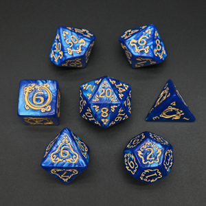 Ensembles de dés polyédriques en acrylique Cloud Dragon pour jeux de société <span class=keywords><strong>RPG</strong></span>, service d'impression personnalisée en gros pour entreprises - Product Image 1