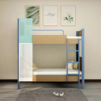 Lit superposé en fer à double étage, lit conjoint, design moderne et simple pour la maison, l'école, les dortoirs, les hôtels