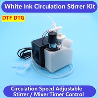 Système de circulation d'encre blanche DTF/DTG avec agitateur, minuterie et réservoir pour Epson L1800, L805, XP600, 4720, I3200, L18050 – Évite les précipitations