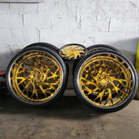Nouvelles jantes en alliage d'aluminium forgé 2 ou 3 pièces, chromées, 18-26 pouces, 5x112/114.3/120, design concave, ajustement universel, sur mesure
