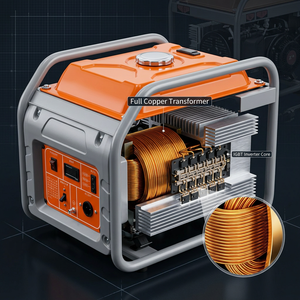 <b>Rugged</b> All Weather 3000W 4-Stroke Gasoline Generator Auto Waterproof Recoil 15L 110V/220V 50/60Hz Lightweight IG-BZK-3kw - Product Image 1