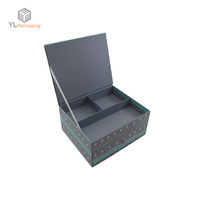 Boîte à tiroir double couche personnalisée avec poignée en ruban pour emballage cadeau de luxe