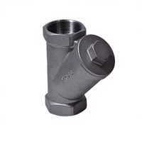 Filtre en Y en acier inoxydable 304, vanne manuelle DN15-DN50, filtration eau, gaz, huile, garantie 1 an