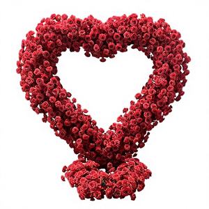 Fleur artificielle en soie en forme de cœur de la marque Promise, très demandée, pour décoration d'arche de cérémonie, événements, fournitures de fête, mariage - Product Image 1