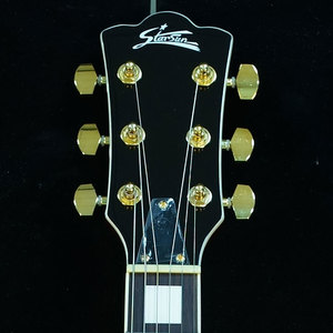 Chitarra Elettrica <span class=keywords><strong>Jazz</strong></span> Personalizzata a 6 Corde, Corpo Semi-Hollow, Top in Frassino Piebald, Manico in Okoume, Finitura Lucida Starsun X150 per <span class=keywords><strong>Musicisti</strong></span> OEM - Product Image 2