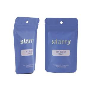 Bolsa de plástico Rosa mate con cremallera y logotipo personalizado, herramientas de maquillaje, paquete de plástico transparente, ventana, autosellado, bolsa de plástico rosa con orificio para colgar - Product Image 1