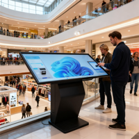 Ikinor Ordinateur tout-en-un 43 pouces Lecteur publicitaire interactif LCD Kiosque numérique Écran tactile Point d'accès Wi-Fi 16 Go de RAM pour intérieur
