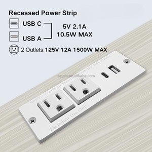 Lõm Power Strip với <span class=keywords><strong>USB</strong></span> C Port <span class=keywords><strong>USB</strong></span> một cổng bàn Outlet đồ nội thất Hidden Trạm Sạc cho bảng phụ cuối bảng - Product Image 3
