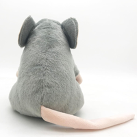 ODM OEM-Jouet en peluche gris de simulation de souris, animal en peluche de rat réaliste et réaliste de 8 pouces, cadeau pour enfants
