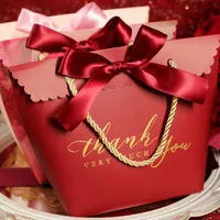 Emballage personnalisé 50 pièces, sacs cadeaux de luxe pour mariage, sacs cadeaux de remerciement, petits sacs en papier cadeaux avec poignées