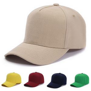 หมวกเบสบอลแบบยูนิเซ็กซ์ 5 แผง สีพื้น โพลีเอสเตอร์ ทวิล ป้องกันแสงแดด ระบายอากาศได้ดี หมวกผู้ใหญ่ ใส่ได้ทุกฤดู - Product Image 1