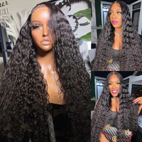Perruques Lace Front Brésiliennes Vierges Non Transformées pour Femmes Noires, Cheveux Humains Ondulés avec Cuticules Alignées, Perruque Frontale HD Lace