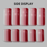 Fichas de Mahjong Americanas de Acrílico de 4 Capas, 30x22mm, 160 Piezas Rojas y Blancas Grabadas con Franja Verde, para Fiestas Familiares