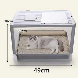 <b>Cat</b> <b>Litter</b> Box Fully Enclosed Drawer Style 49x38x38cm With Anti Splash And Deodorization For Indoor <b>Cats</b> - Product Image 1