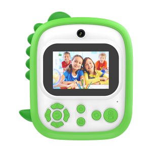 Fotocamera Istantanea a Tema Dinosauro per Bambini, Mini Stampante Fotografica, <span class=keywords><strong>Video</strong></span> 1080P, 28 Cornici, <span class=keywords><strong>6</strong></span> Filtri, Rotolo di Carta Termica per Graffiti - Product Image 2
