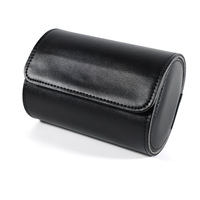 Étui à montres en cuir PU à 2 emplacements, organiseur double pour montres, support de rangement de voyage avec logo personnalisé, vente en gros