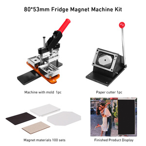 Máquina para Hacer Chapas Magnéticas de 80*53mm, Set Combinado, Imán Rectangular para Refrigerador, Ideal para Agencias de Publicidad - Product Image 2