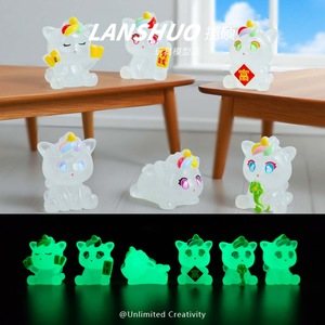 Lanshuo Set de Joyería DIY de Resina con Miniatura de Pony de Dibujos Animados 3D, Llavero Colgante que Brilla en la Oscuridad, Adorno Decorativo para Escritorio, Primavera 2026 - Product Image 5