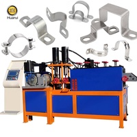 Machine automatique de fabrication de pinces CNC, machine à cintrer les tôles métalliques pour pinces à boucles, machine à fabriquer des pinces pour tuyaux avec fonctions de poinçonnage et de cintrage