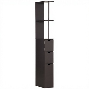 Modern Space-Saving <b>Over</b> <b>the</b> <b>Toilet</b> <b>Storage</b> Cabinet with Acrylic Doors MDF-Material for Bathroom Apartment Hotel Use 3 Shelves - Product Image 4