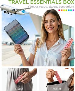 Odaro BPA-free trường hợp Thuốc Du Lịch lớn 7 ngày tổ chức thuốc hàng tuần 28 ngăn 4 lần hộp thuốc hàng ngày cho thuốc Vitamin - Product Image 5