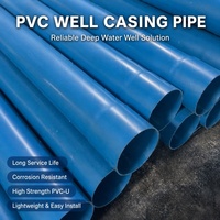 Tuyau de gainage de puits profond en PVC rigide haute résistance pour l'extraction d'eau profonde, diamètres 110mm, 180mm, 225mm, 315mm, pour forages jusqu'à 300m de profondeur