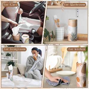 Tejido de tubo de Japón y Corea del Sur como regalo de actividad con caja de pañuelos de cilindro de impresión personalizada para paquete de papel de seda facial de coche - Product Image 6