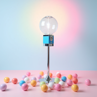 Distributeur automatique de bonbons à billes DEER, mini, sur pied, extérieur, paiement par pièces/jetons, monnayeur, capacité 200-300, certifié CE pour