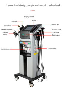 เครื่องดูแลผิวหน้าแบบไฮโดรเดอร์มาเบรชั่น H2O2 ออกซิเจน ยกกระชับผิวหน้า สำหรับใช้ในเชิงพาณิชย์ รองรับการใช้งานกับดวงตา มาตรฐานสหราชอาณาจักร ขายส่งจากโรงงาน - Product Image 6