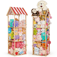 Étagère de rangement pour jouets en bambou moderne en forme de maison, étagères de rangement pour jouets d'enfants, supports de rangement, étagères pour la chambre des enfants