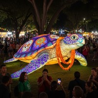 Decoración Interactiva de Faroles para Parques de Atracciones, para el Día de Muertos en México, Uso Interior/Exterior, Espectáculo de Luces para Parques Temáticos