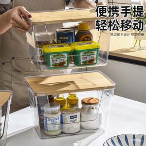 Distributeur de sacs poubelles en bois porte-rouleau distributeur de sacs poubelles 13 gallons montage mural organisateur de sacs à ordures en bambou - Product Image 2