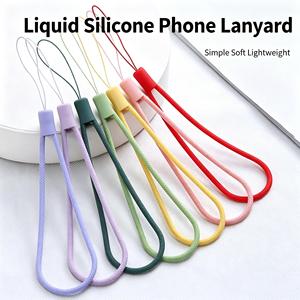 Silicone Party Gift Short Fried Dough Twists Hand <b>Rope</b> Luxury Anti Lose Wrist <b>Rope</b> Mobile Phone Lanyard - Product Image 2