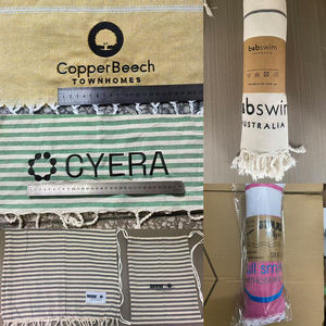 Serviette de <span class=keywords><strong>plage</strong></span> tissée en coton de style turc, écologique, <span class=keywords><strong>grande</strong></span> taille, séchage rapide, à rayures, pour <span class=keywords><strong>la</strong></span> salle de sport, le bain, <span class=keywords><strong>la</strong></span> natation, toutes saisons, personnalisable en gros - Product Image 2